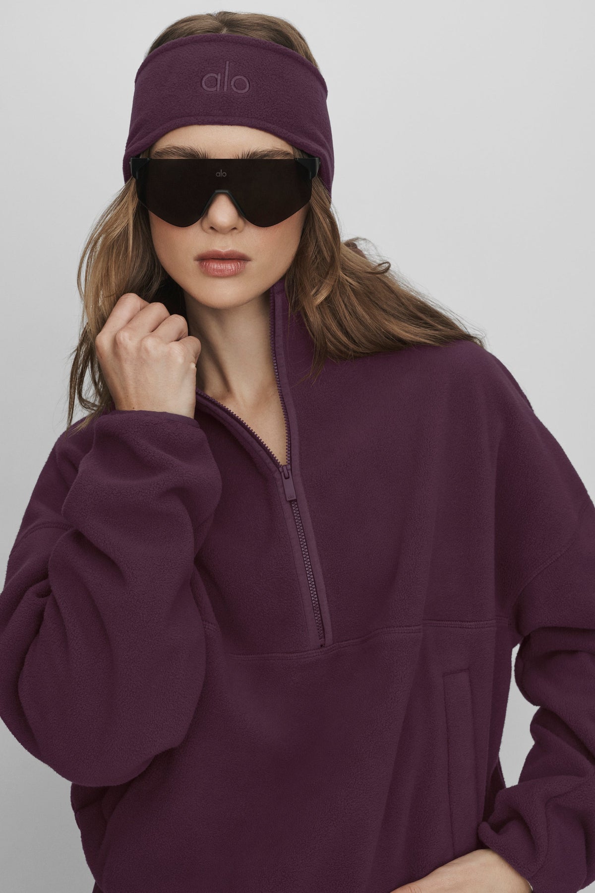 Polar Fleece Ear Warmer - Rich Bordeaux