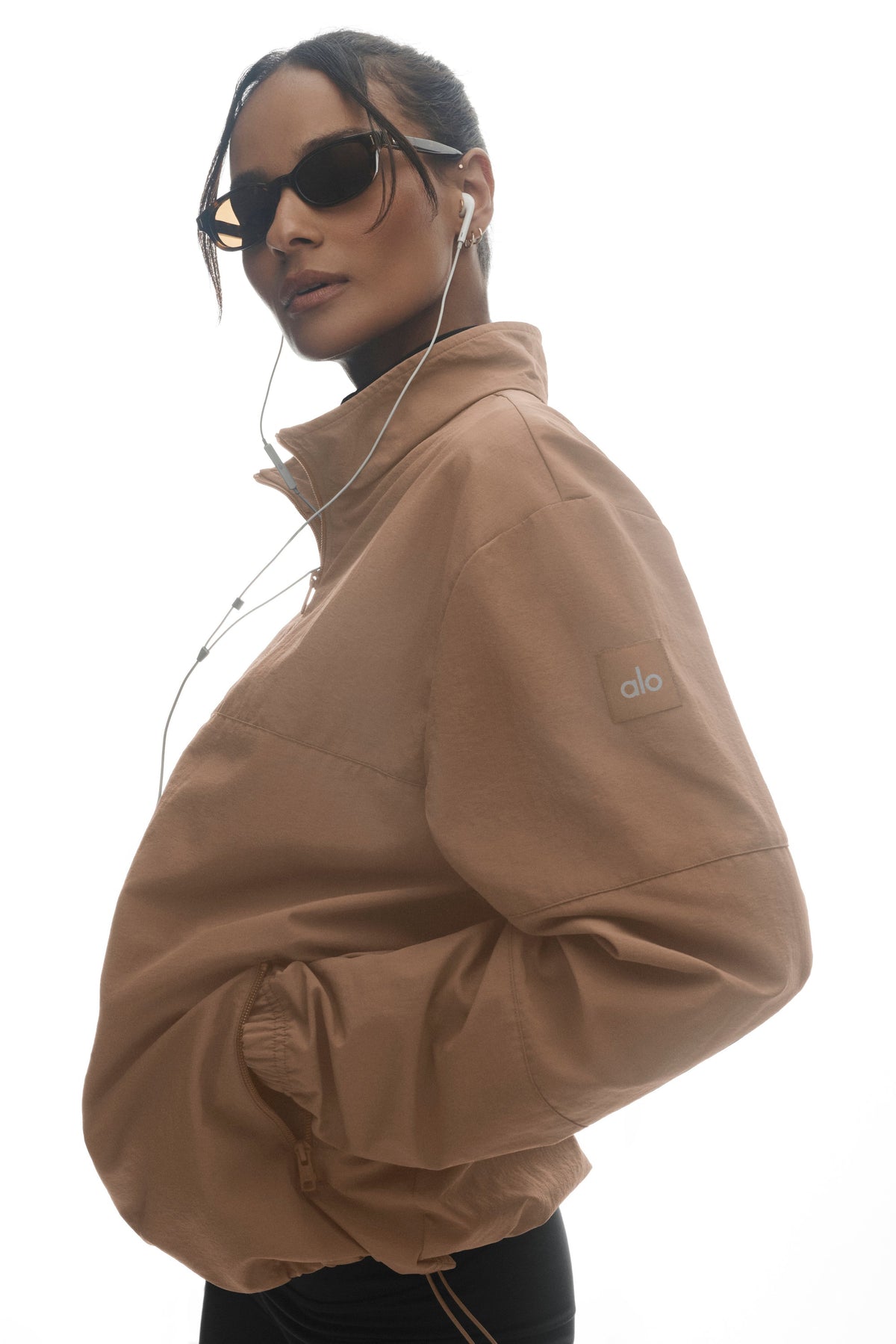 Light Weight Takeaway Track Pullover - Java Brown
