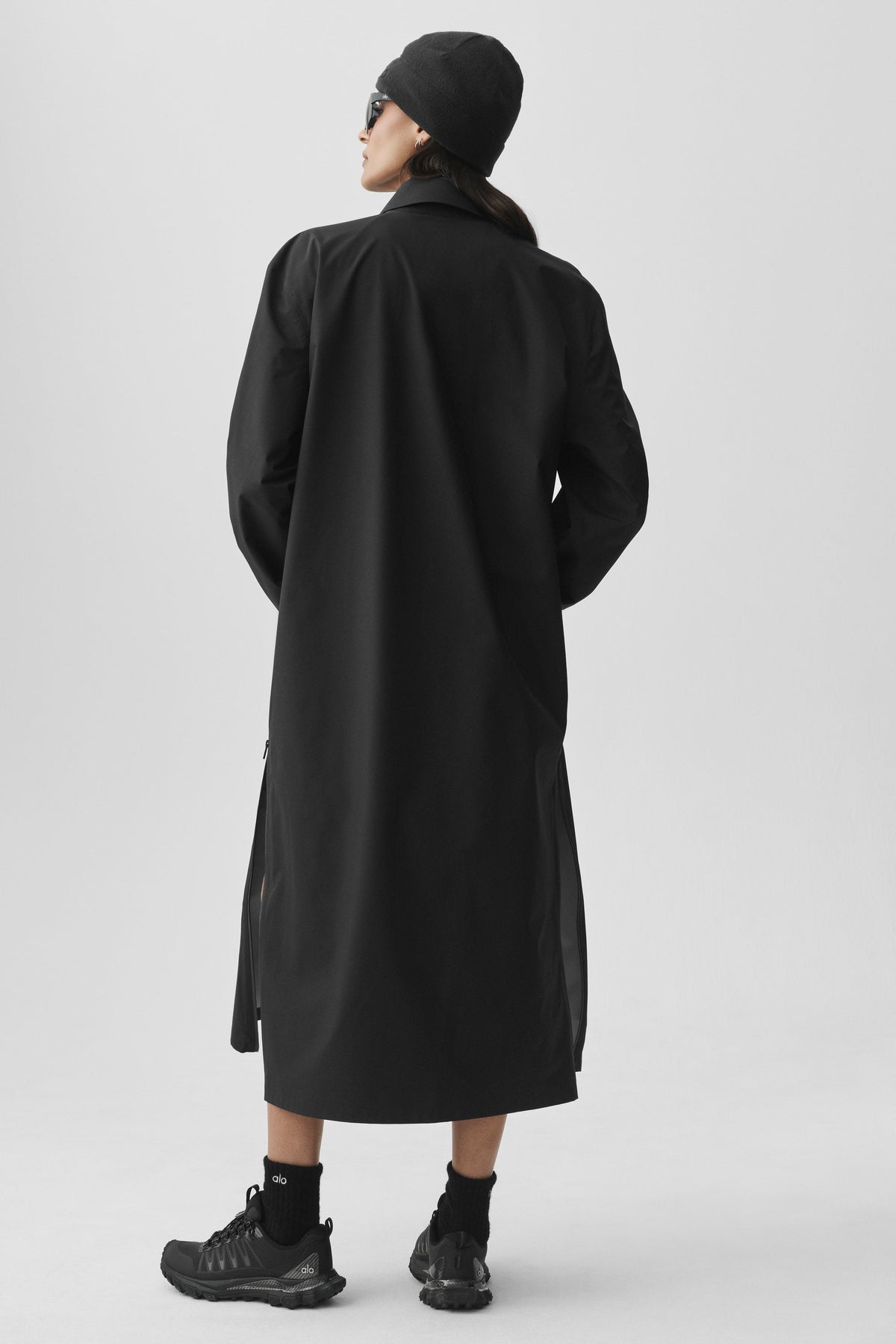 Alpha Shell Long Coat - Black