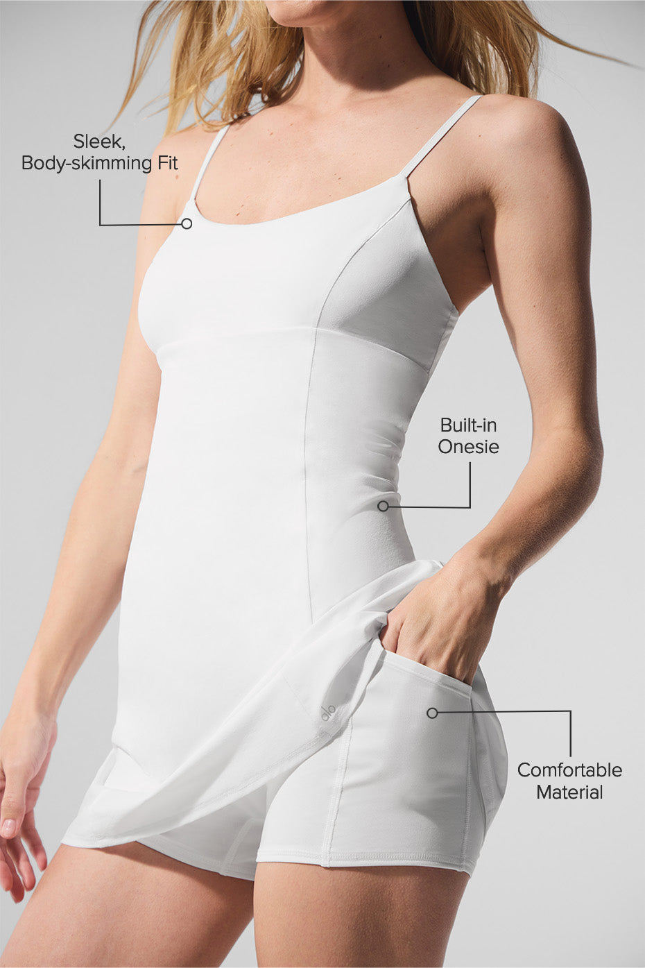 AloBreezy Tennis Dress - White